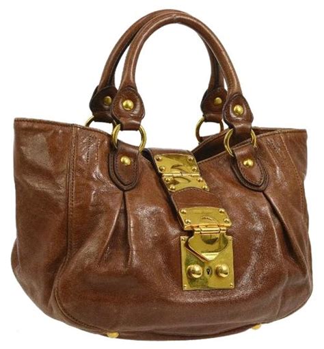 miu miu brown leather shoulder bag|Women's Leather Shoulder Bags .